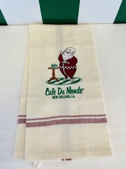 Santa and Beignets Christmas Towel