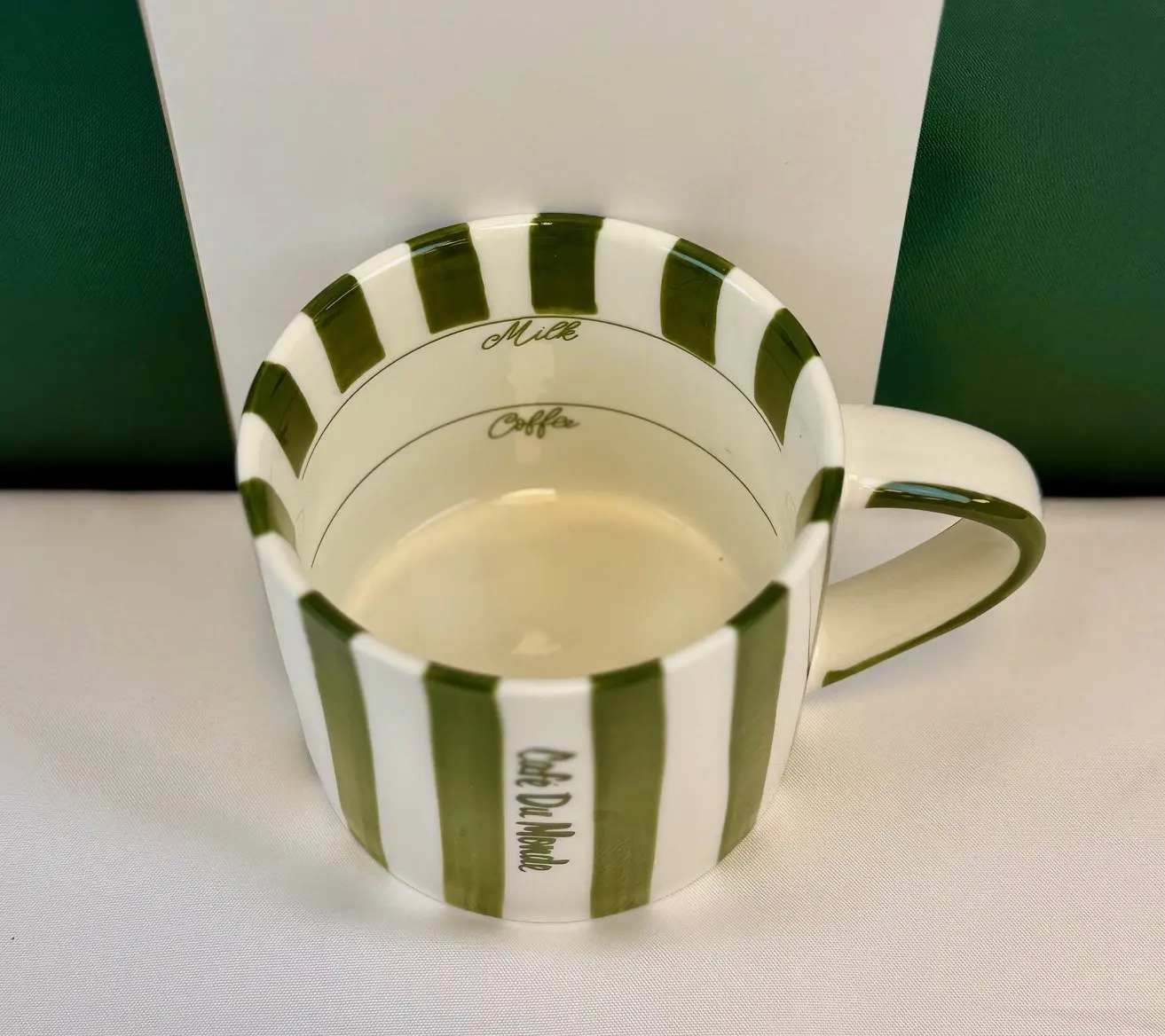 Green Stripe Cup & Saucer